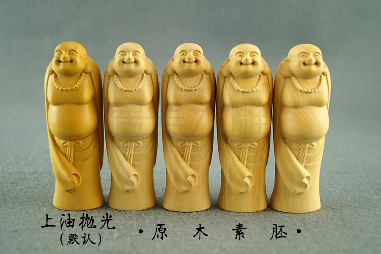 促销黄杨木雕木料手把件实木文玩饰品把玩工艺品长辈礼品知足常乐