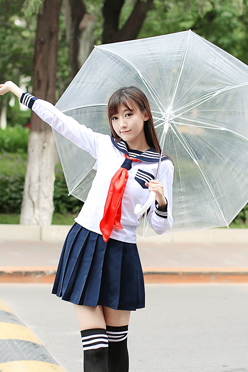日系长袖学生装jk制服水手服cos校服班服套装英伦学院