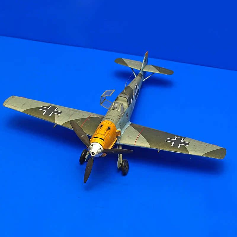 德国bf-109e-4战斗机 纸模型 1:33 战斗机模型哈林斯基版飞机模型