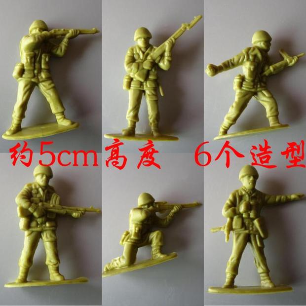 包邮仿真二战美国小人小兵士兵军人5cm兵人儿童军事玩具模型套装