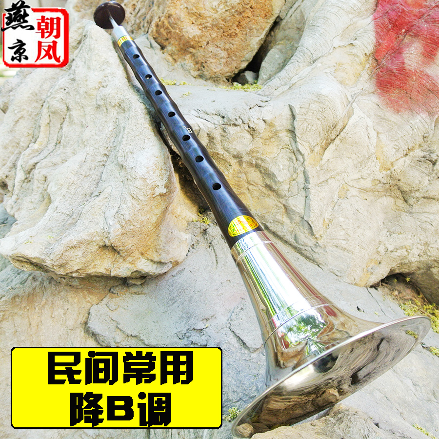 唢呐乐器燕京厂家直销演奏中唢呐黑檀乌木唢呐降b调送唢呐哨片响