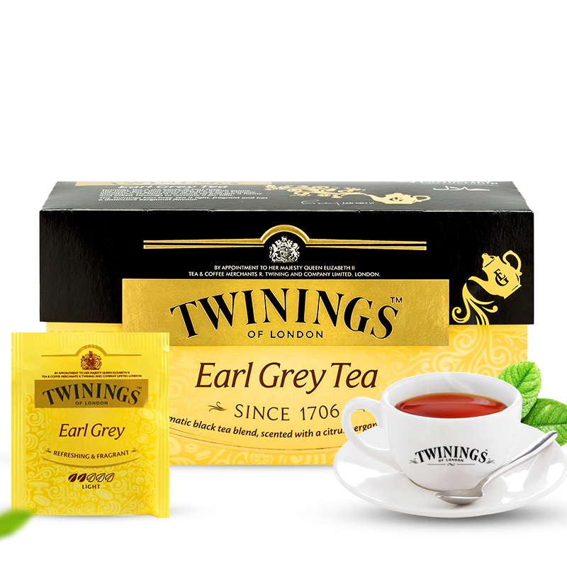 英国twinings川宁豪门伯爵红茶2g*25片 进口红茶茶叶茶包袋泡茶