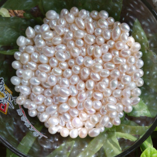 DIY天然淡水珍珠项链手链裸珠颗粒散珠 散珍珠天然清仓 供佛珠宝