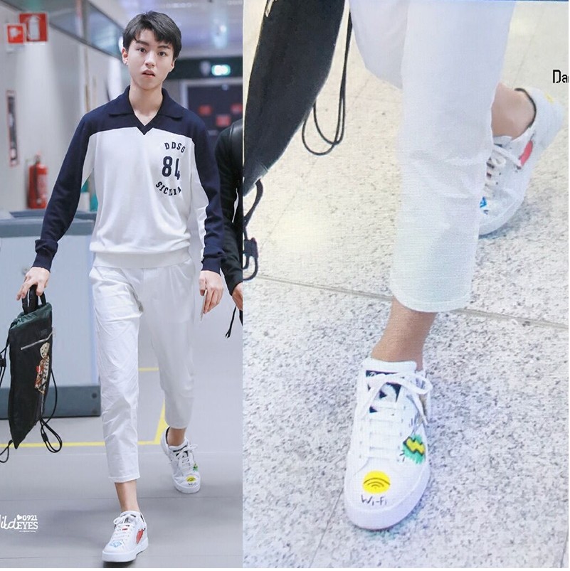 tfboys我们的少年时代易烊千玺王俊凯王源同款高帮帆布鞋情侣板鞋