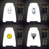 发光衣服潮秋男连帽风衣薄款韩版原宿星空反光夜光荧光情侣外套