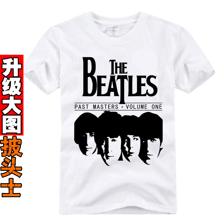 披头士甲壳虫乐队标志the beatles情侣摇滚朋克半截袖短袖t恤