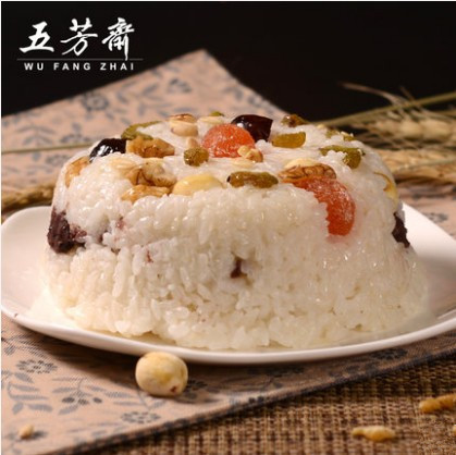 五芳斋八宝饭390g传统特产甜点速食方便米饭盒装豆沙甜味糯米饭