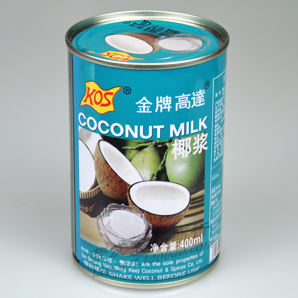高达椰浆400ml*2罐装 kos甄想记老高达椰浆 香浓椰汁西米露原料