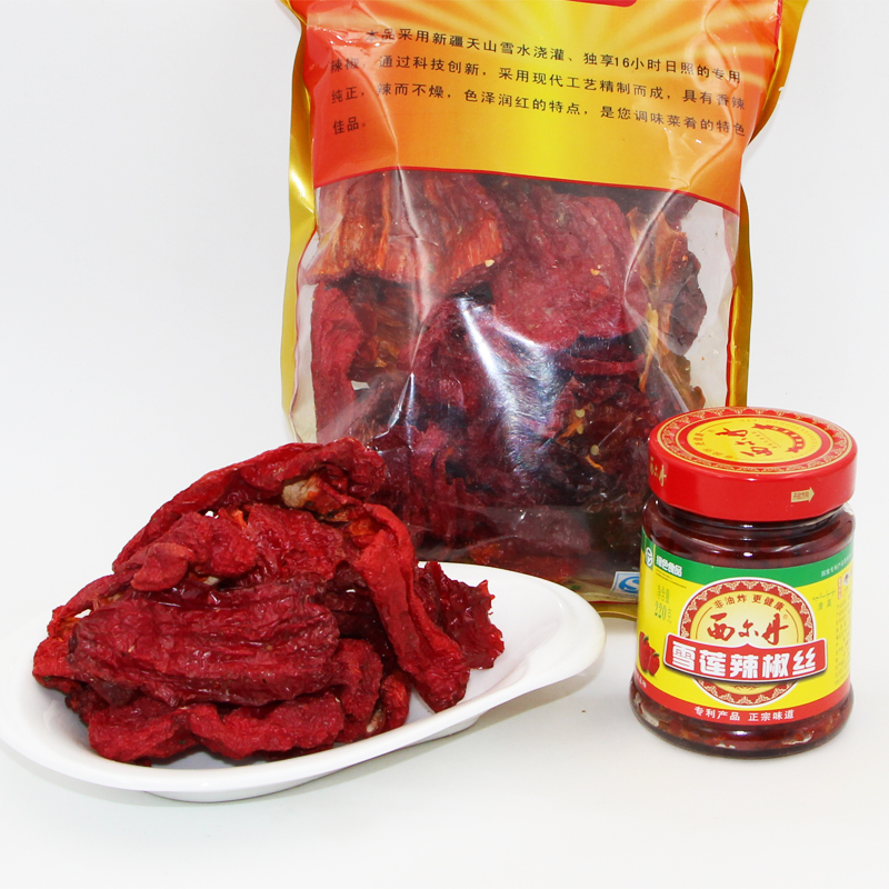 【雪莲辣椒丝原料】西尔丹优质新疆四平头辣皮子干辣椒厨房调料