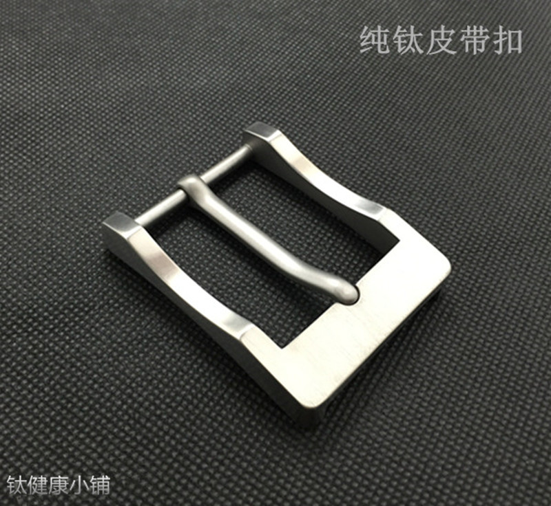 纯钛合金男士皮带扣头 针扣防过敏女士皮带头配件3.5cm腰带头针扣