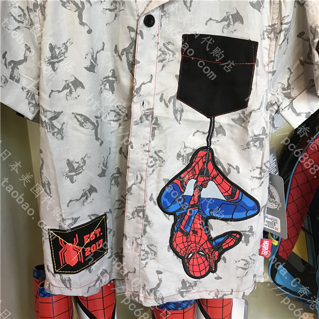 香港迪士尼乐园正品代购 蜘蛛侠 夏季 儿童短袖