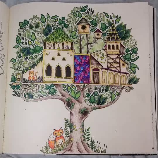 正版 秘密花园 2魔法森林 成人解压儿童涂色手绘减压书涂鸦填色本