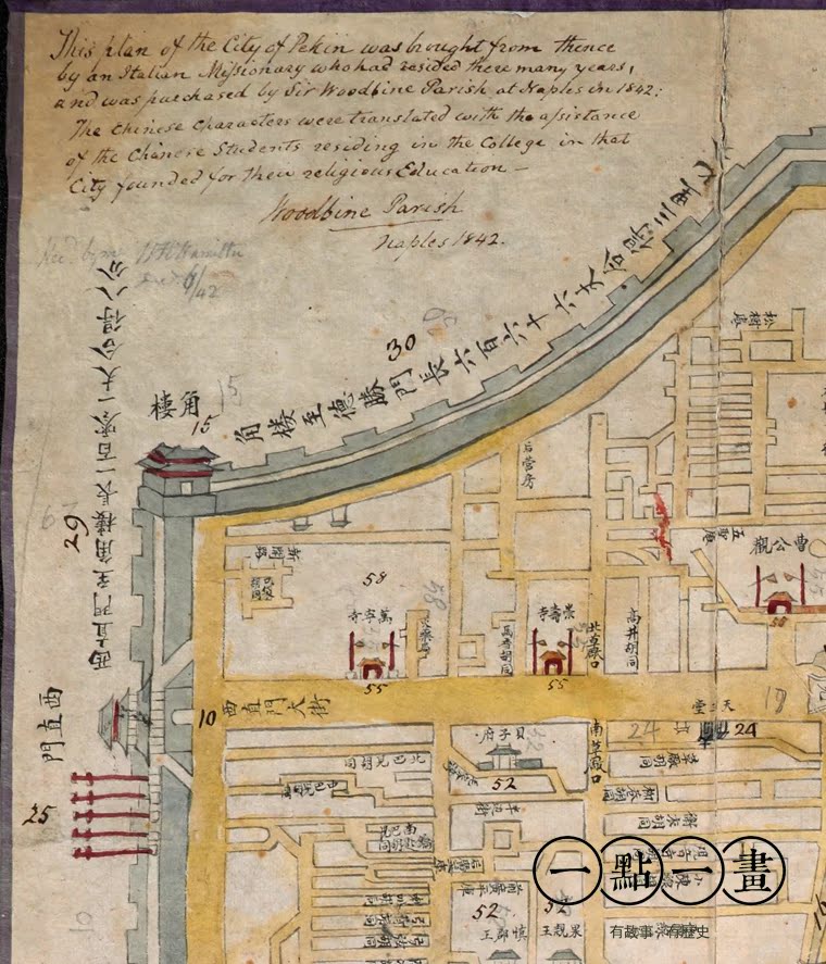 一点一画 北京内城图 1747 北京老地图 北京手绘图 装饰地图 复古