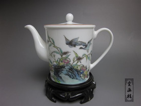 [折扣]手绘景德镇瓷画正品 景德镇瓷画家朱武购