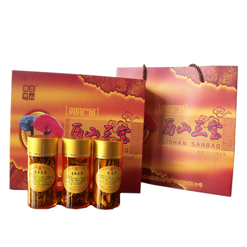 山西垣曲历山特产 送礼珍品 历山三宝冬虫草、菖蒲、灵芝精装礼盒