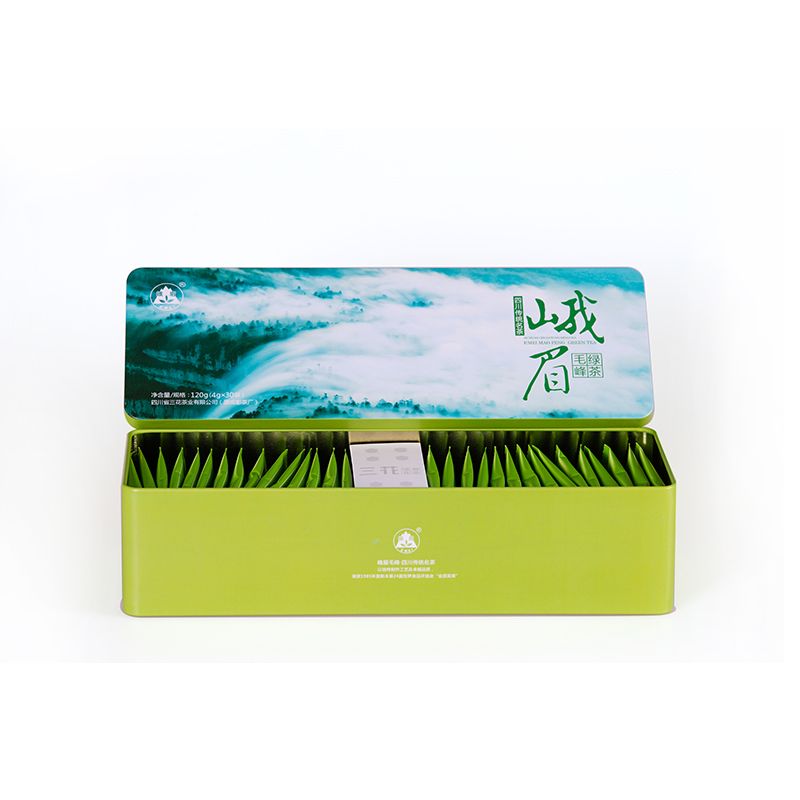 三花牌正宗峨眉精制毛峰绿茶老成都茶叶高档铁盒茶120g特价包邮