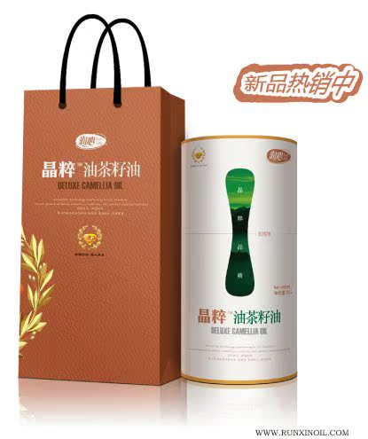 润心红花野茶油 100%纯正有机山茶油1.6L孕妇月子油苦茶油送200ML