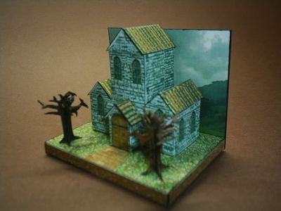 立体折纸手工制作模型剪纸 仿真房屋 别墅 场景建筑 3d纸模
