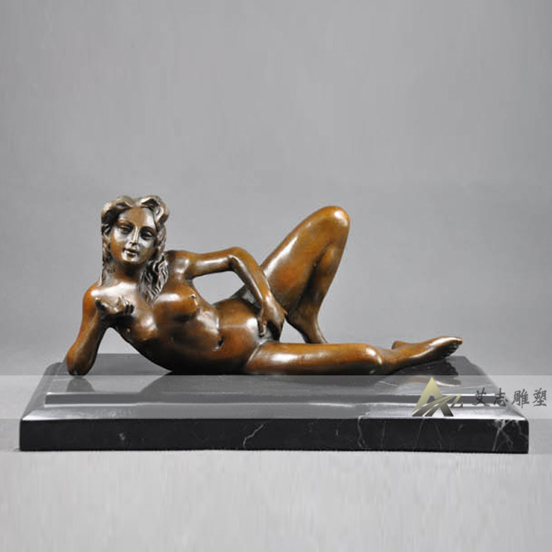 包邮 人体诱惑艺术品裸女铜工艺品铜雕塑 欧式雕塑高档摆件ds-294