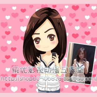 创意婚礼手绘漫画设计可爱生日礼物定制真人头像肖像画册微信头像