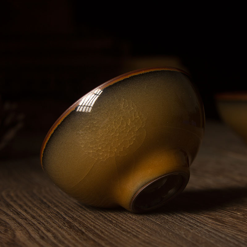 茶杯陶瓷紫砂杯全手工功夫茶具哥窑铁胎龙泉青瓷冰裂盏品茗小茶碗