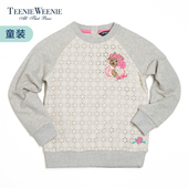 饰T恤TKLA61154B 棉甜美镂空刺绣花朵装 Weenie小熊春童装 Teenie