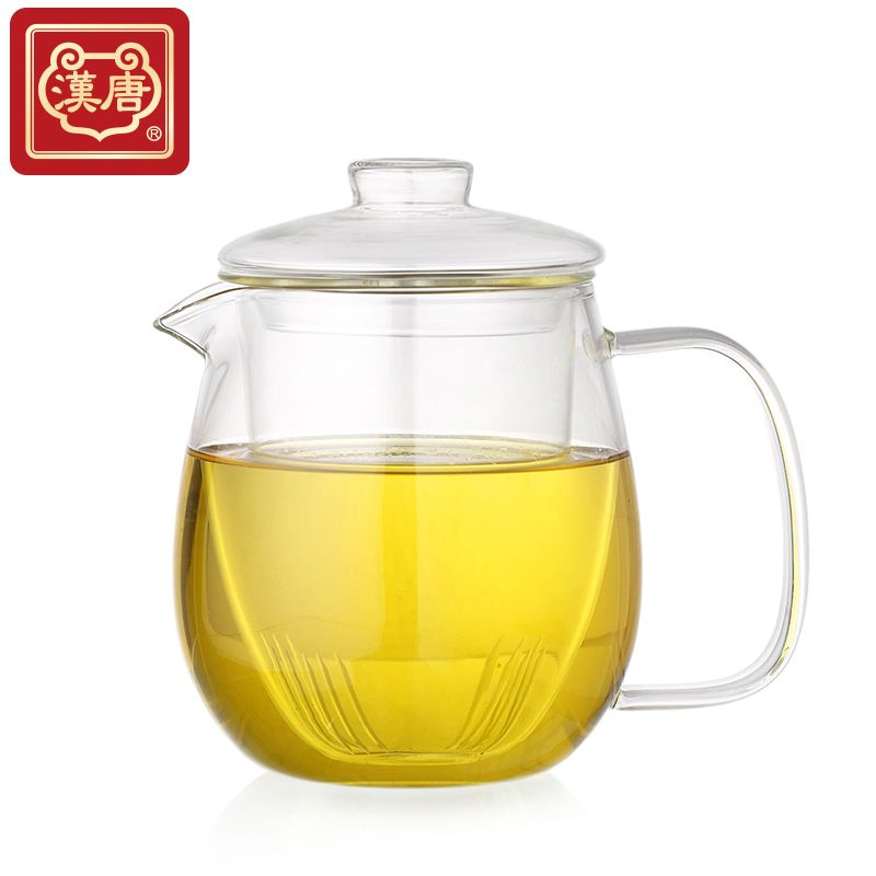 汉唐茶具 手工吹制玻璃壶耐热玻璃过滤茶壶可拆洗内胆花茶养生壶
