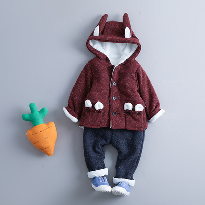男宝宝冬装套装婴儿三件套0-1-2-3-4岁婴幼儿