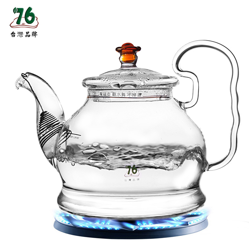 台湾76品牌玻璃烧水壶耐高温不炸裂可直烧茶壶电磁炉茶具煮茶壶