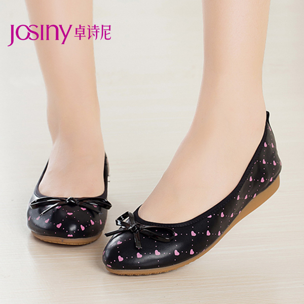 热销坡跟鞋 平底坡跟软圆头浅口女鞋_易购客 