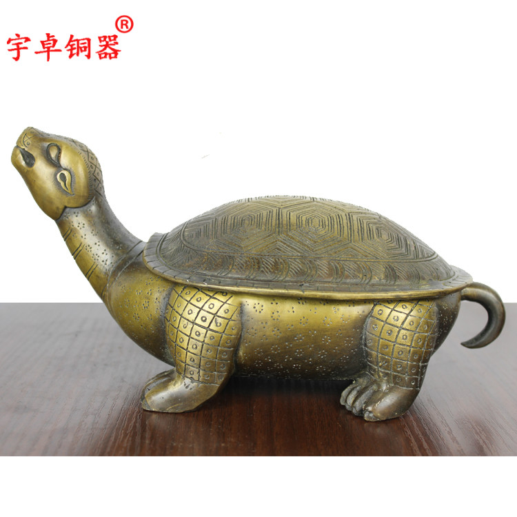 宏图好运纯铜乌龟摆件铜龟招财保平安祝寿贺寿家居风水装饰工艺品
