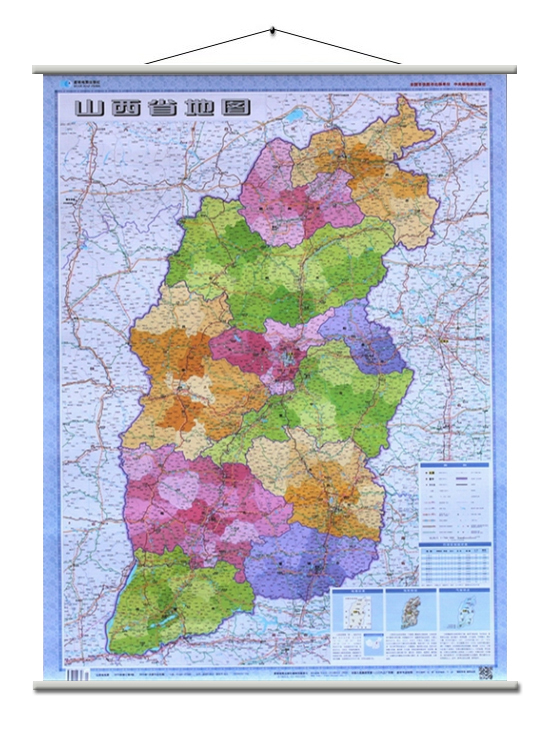 2017山西省地图挂图 1.1米x0.