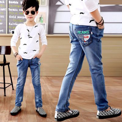 童装男童牛仔裤长裤春秋款4-6-8-10岁儿童休闲