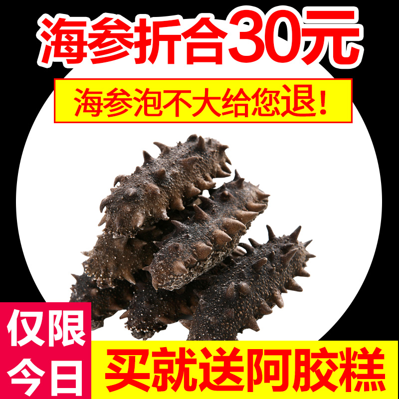 康悦堂 大连纯淡干海参 野生刺参 海参干货 高品质辽参50g包邮