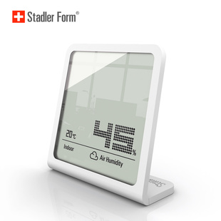 瑞士创意电器办公卧室家用 大屏幕液晶 高精度电子温度湿度仪计表