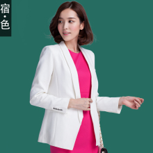 宿色女装2014秋季新款时尚休闲小西装外套 韩版OL修身短款小西服