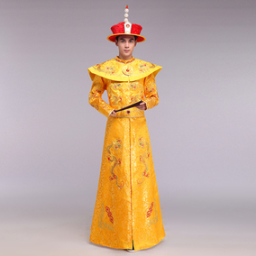 新款古装服装清朝皇上服装男皇帝演出服龙袍影楼写真清代太子服饰