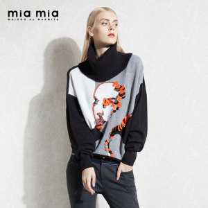 高端加厚山羊绒衫女高领宽松套头羊毛衫大码针