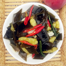无添加剂防腐剂 开袋即食 下单现做 泡椒海带 光头阿爸私房菜