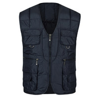 冬季中老年男士爸爸装加绒加厚内穿马夹中年内