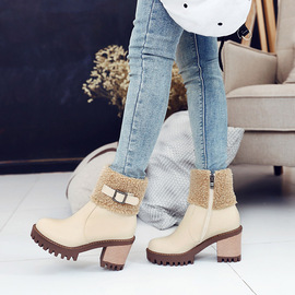 最新玫瑰秀外侧拉链靴子 达芙妮玫瑰秀女鞋信