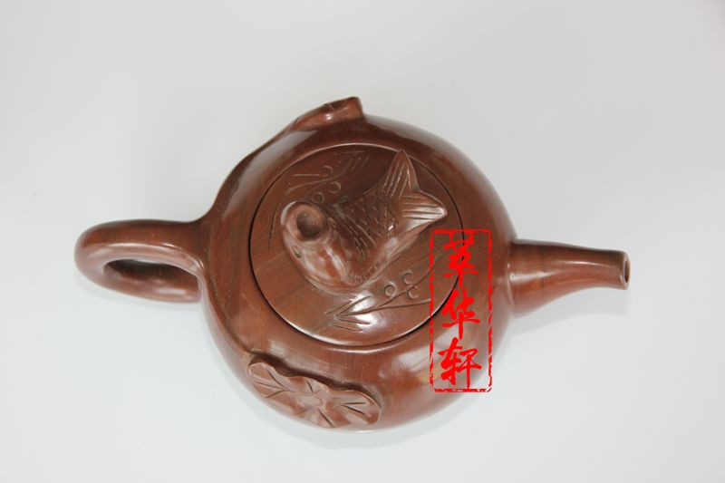 萃华轩木鱼石年年有余茶具套装 木鱼石鱼壶茶壶 功夫茶具正品包邮