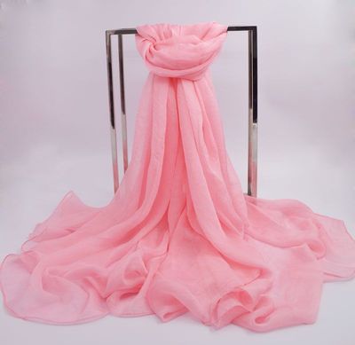 上海故事纯色丝巾女长款秋冬季围巾超大规格披