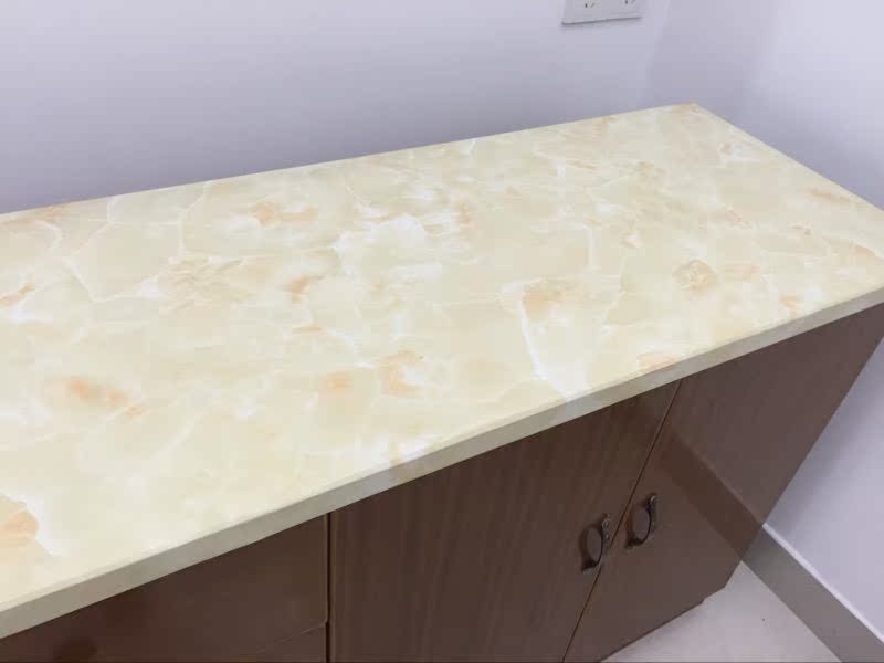 仿大理石贴纸防水柜子橱柜家具翻新贴纸烤漆壁