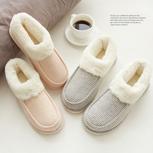 冬季全包跟羊羔绒棉拖鞋