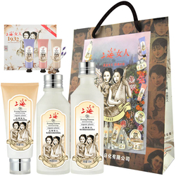 包邮国品牌古茚老<em>上海姊妹花</em>伴手礼 雪花膏3件