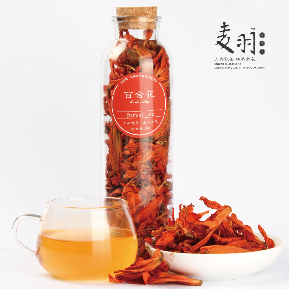特级百合精选天然百合花茶花草茶30g罐装包邮
