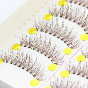 交叉自然透明梗假睫毛