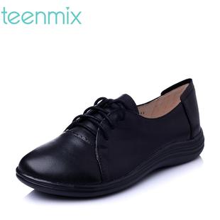 teenmix/天美意春季女鞋专柜同款牛皮平底女单鞋6dq55am5