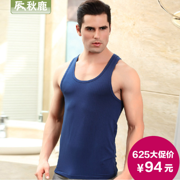 正品男<em>睡衣</em>上装 <em>男士 背心</em>秋鹿<em>睡衣</em>2015夏季新